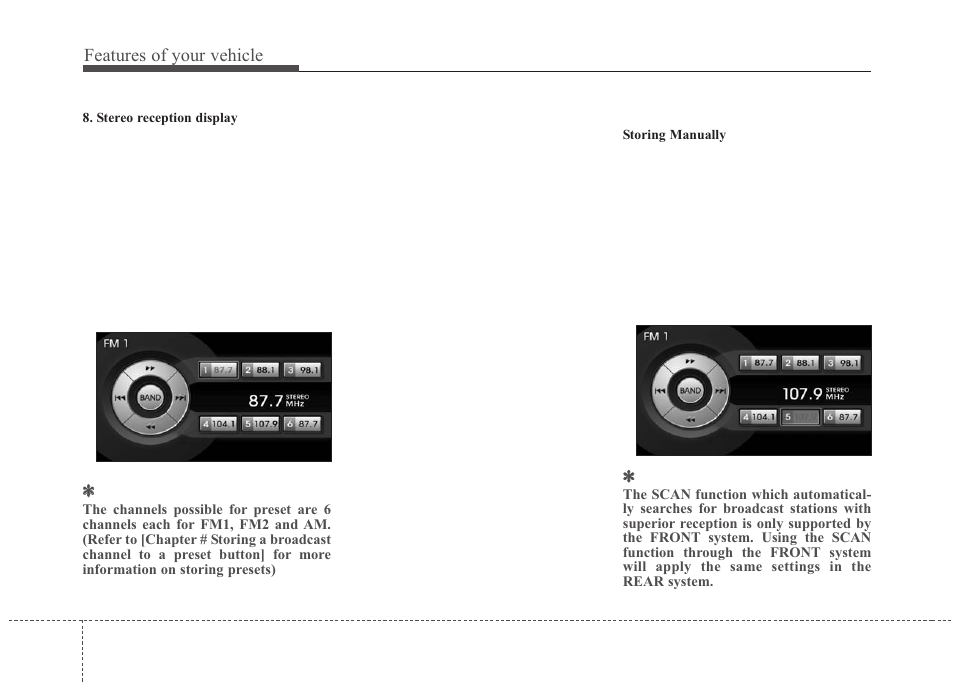 Features of your vehicle | KIA Borrego 2011 User Manual | Page 278 / 464