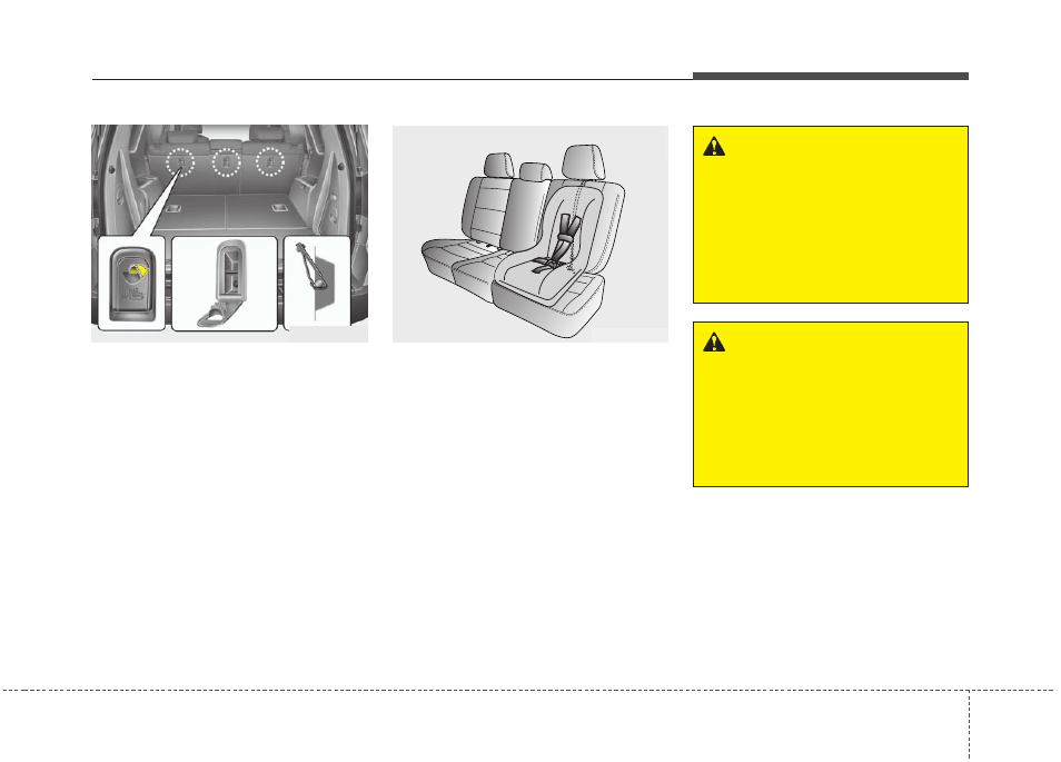 Safety features of your vehicle | KIA Borrego 2011 User Manual | Page 50 / 464