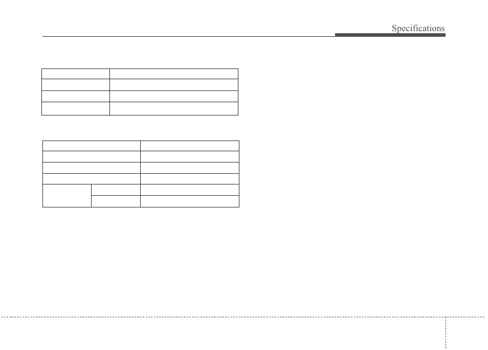 Specifications | KIA Rio_Rio5 2010 User Manual | Page 231 / 236