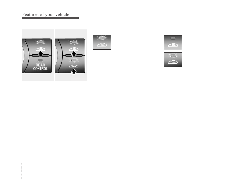 Features of your vehicle | KIA Sedona 2010 User Manual | Page 152 / 360