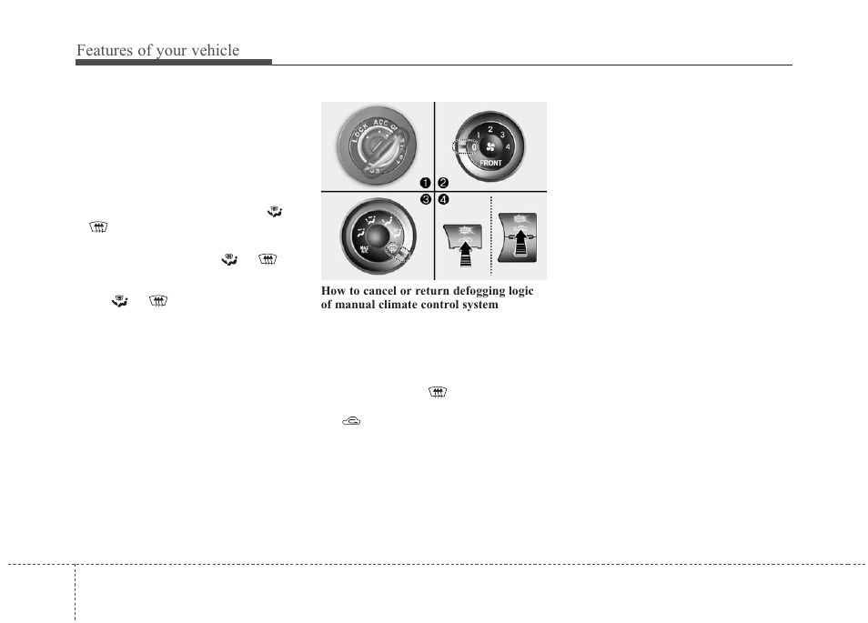 Features of your vehicle | KIA Sedona 2010 User Manual | Page 176 / 360