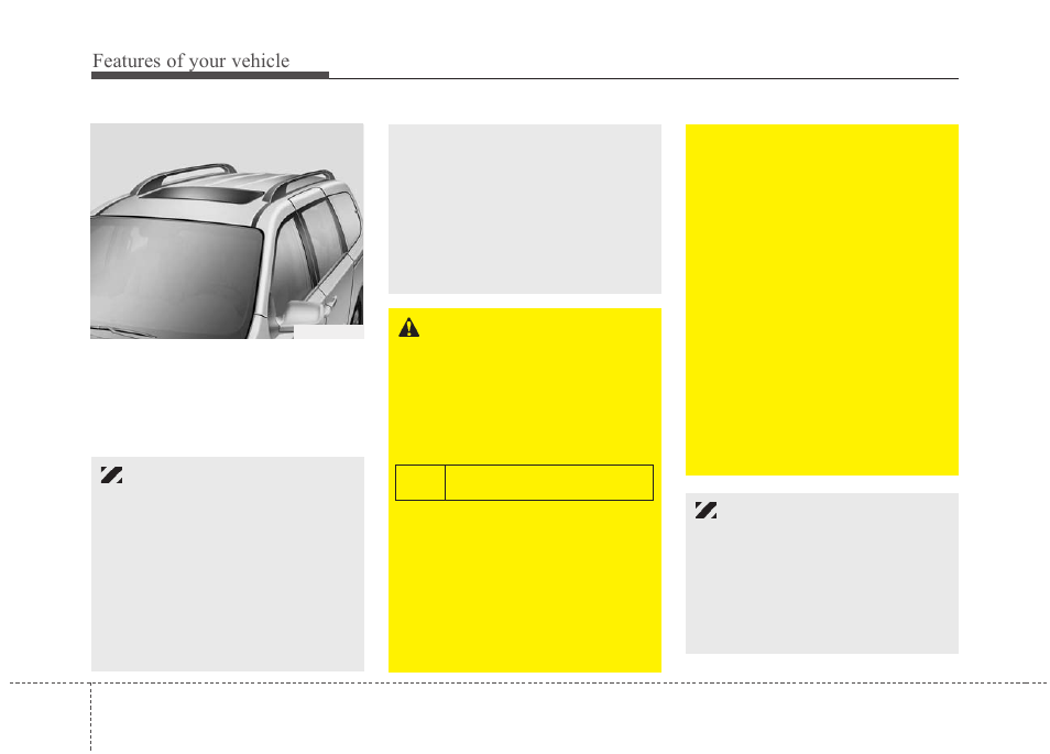 Features of your vehicle | KIA Sedona 2010 User Manual | Page 178 / 360