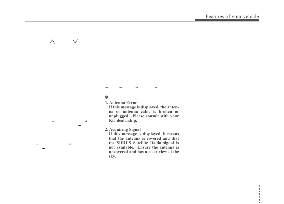 Features of your vehicle | KIA Sedona 2010 User Manual | Page 231 / 360