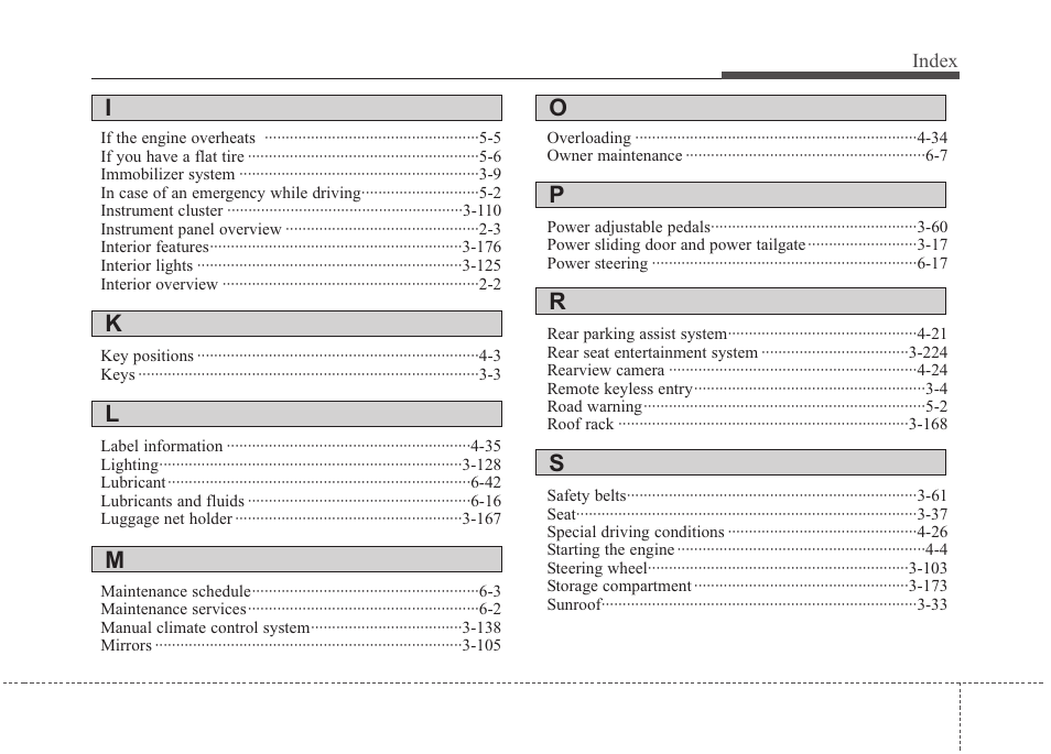 KIA Sedona 2010 User Manual | Page 359 / 360