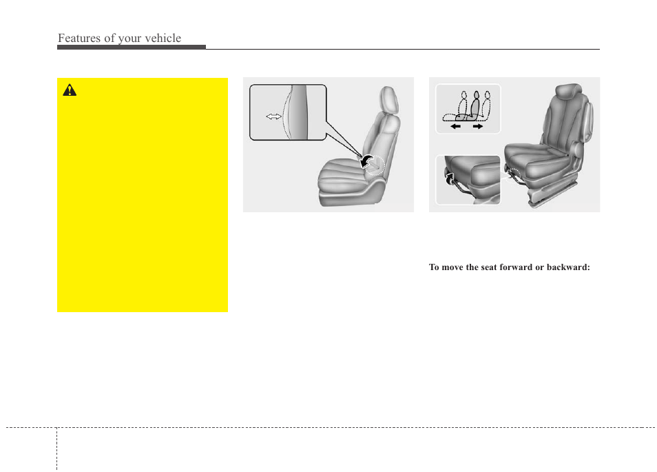 Features of your vehicle | KIA Sedona 2010 User Manual | Page 55 / 360