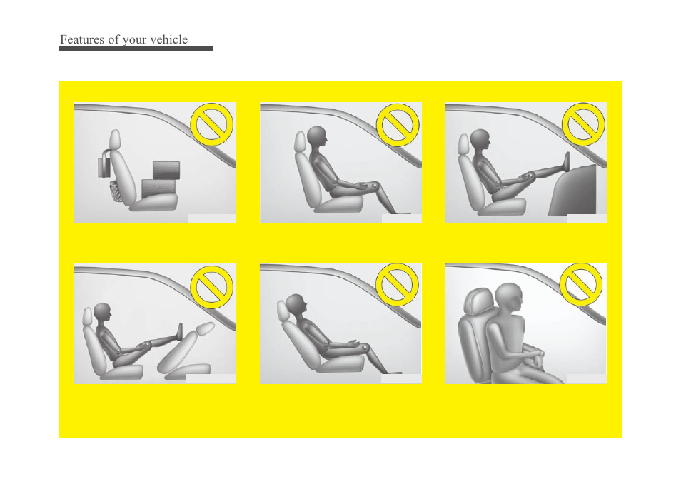 Features of your vehicle | KIA Sedona 2010 User Manual | Page 95 / 360