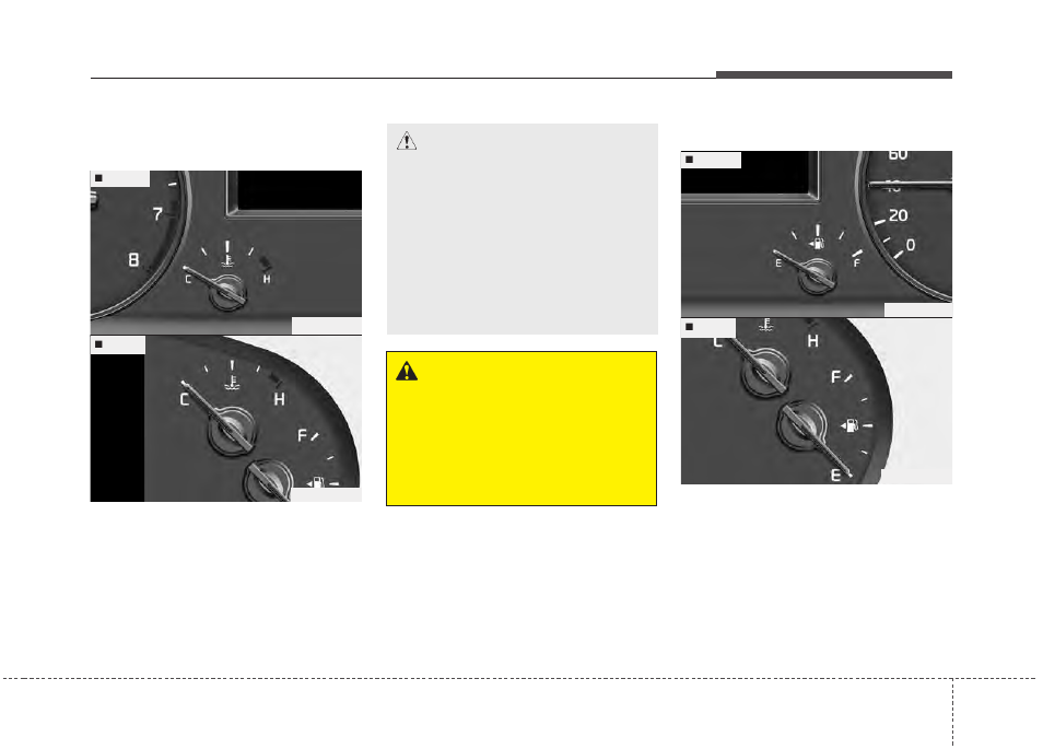 Features of your vehicle, Warning, Caution | KIA Cadenza 2014 User Manual | Page 123 / 415