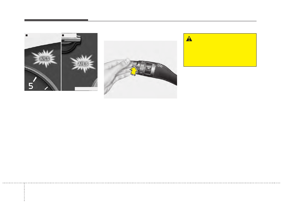 Features of your vehicle, Warning | KIA Cadenza 2014 User Manual | Page 168 / 415