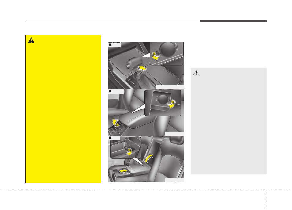 Features of your vehicle, Caution, Warning | KIA Cadenza 2014 User Manual | Page 203 / 415