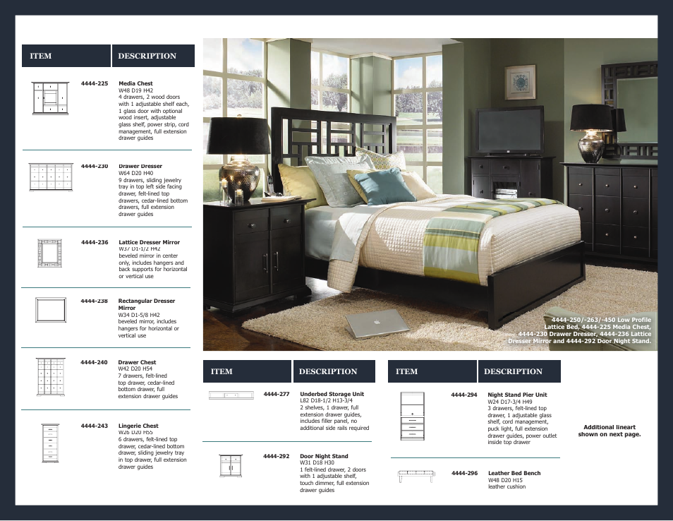 Broyhill PERSPECTIVES LATTICE DRESSER MIRROR Product Details User Manual | Page 3 / 4