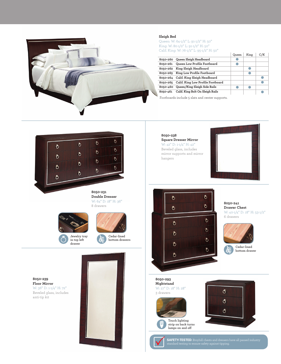 Broyhill PINSTRIPE FLOOR MIRROR Product Details User Manual | Page 3 / 4