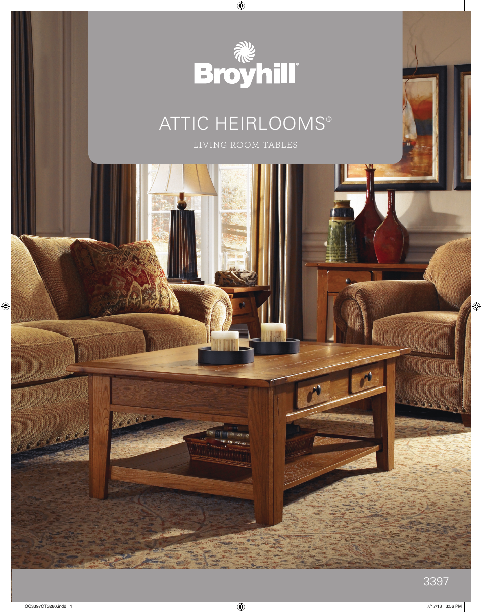 Broyhill ATTIC HEIRLOOMS ENTERTAINMENT WALL Product Details User Manual | 2 pages