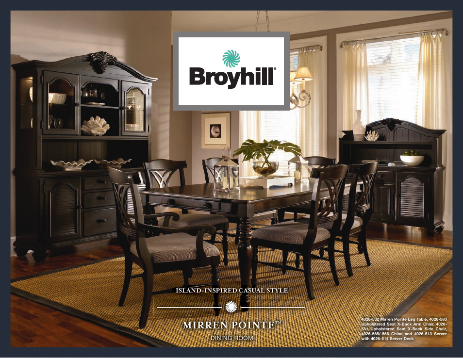 Broyhill MIRREN POINTE CHINA - BASE AND DECK Product Details User Manual | 4 pages