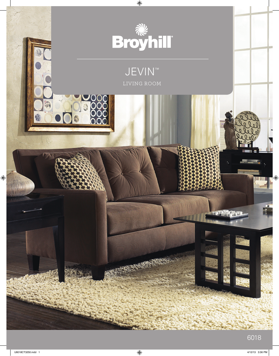 Broyhill JEVIN SOFA, CHAIRS Product Details User Manual | 2 pages