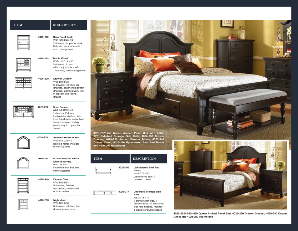 Broyhill MIRREN POINTE ARCHED DRESSER MIRROR Product Details User Manual | Page 3 / 4