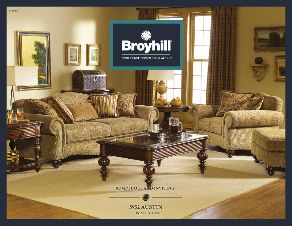 Broyhill AUSTIN SOFA, CHAIRS, OTTOMAN Product Details User Manual | 2 pages