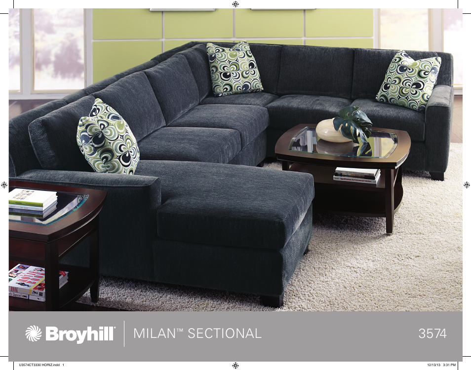 Broyhill MILAN SECTIONAL Product Details User Manual | 4 pages