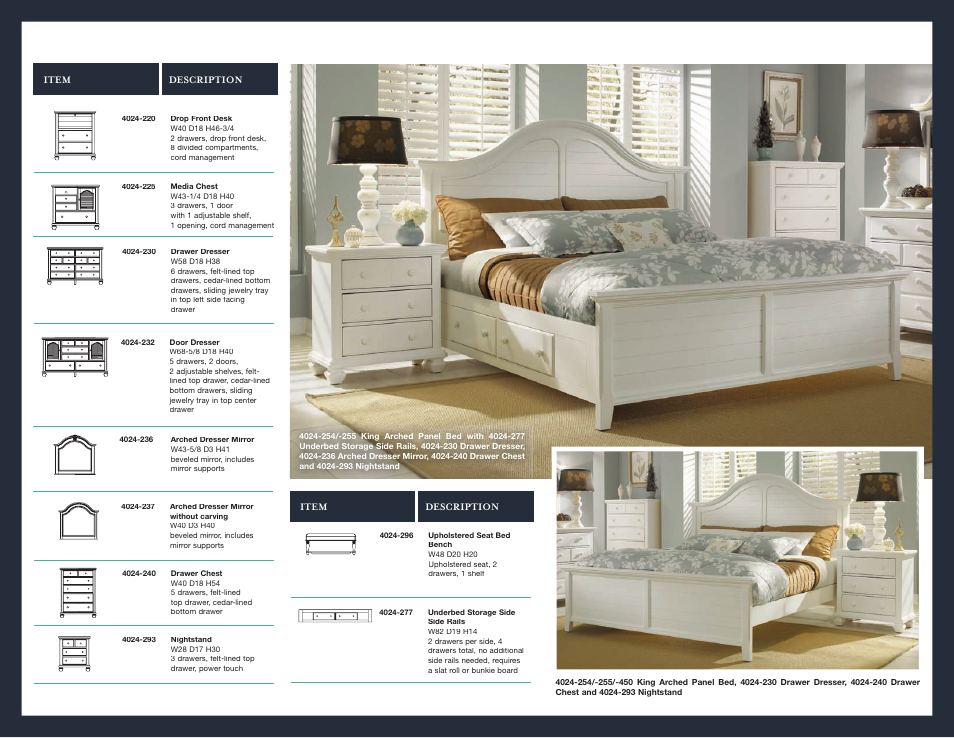 Broyhill MIRREN HARBOR ARCHED DRESSER MIRROR Product Details User Manual | Page 3 / 4