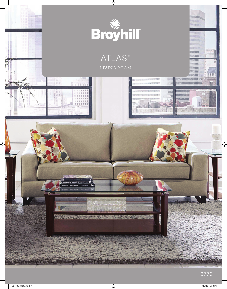 Broyhill ATLAS CHAISE, LEFT ARM FACING Product Details User Manual | 2 pages