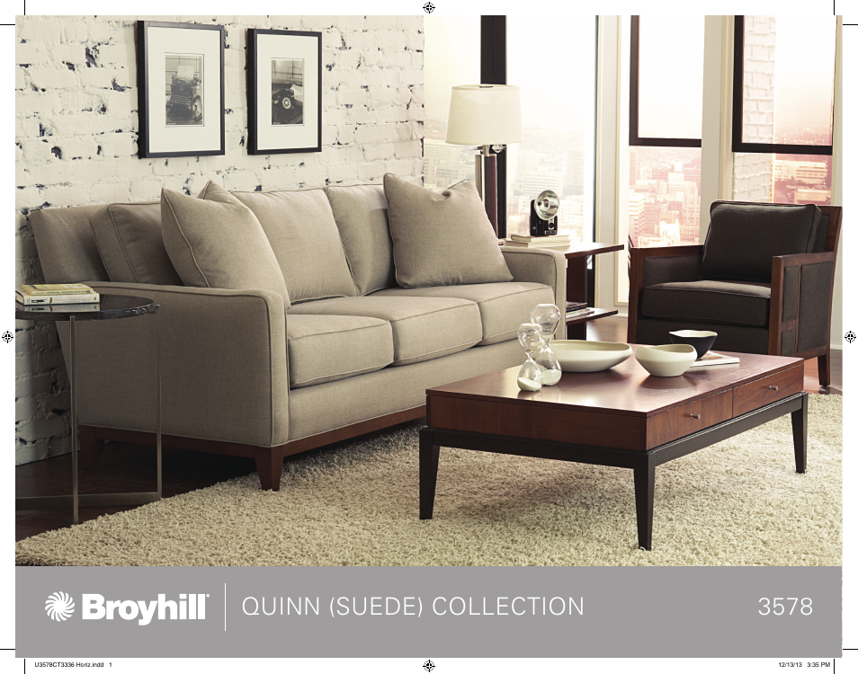 Broyhill QUINN SOFA, CHAIRS, OTTOMAN Product Details User Manual | 2 pages