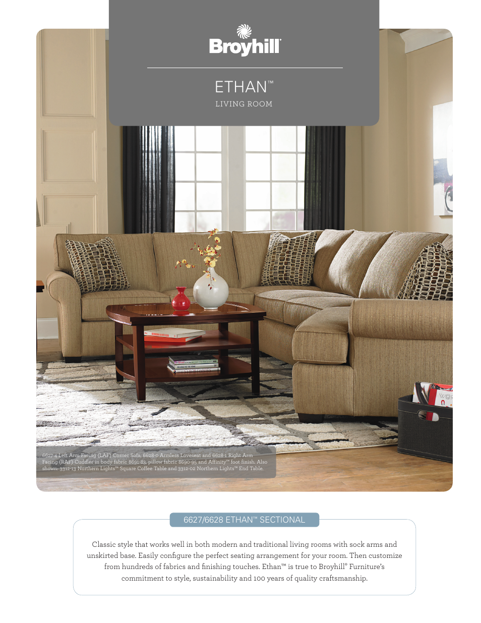 Broyhill ETHAN SECTIONAL Product Details User Manual | 4 pages