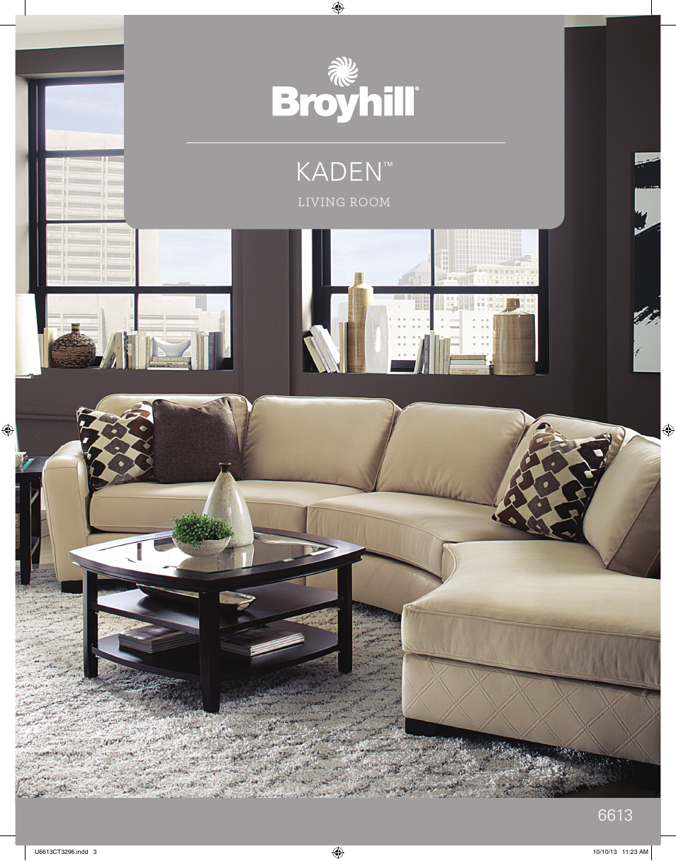 Broyhill KADEN SECTIONAL Product Details User Manual | 4 pages