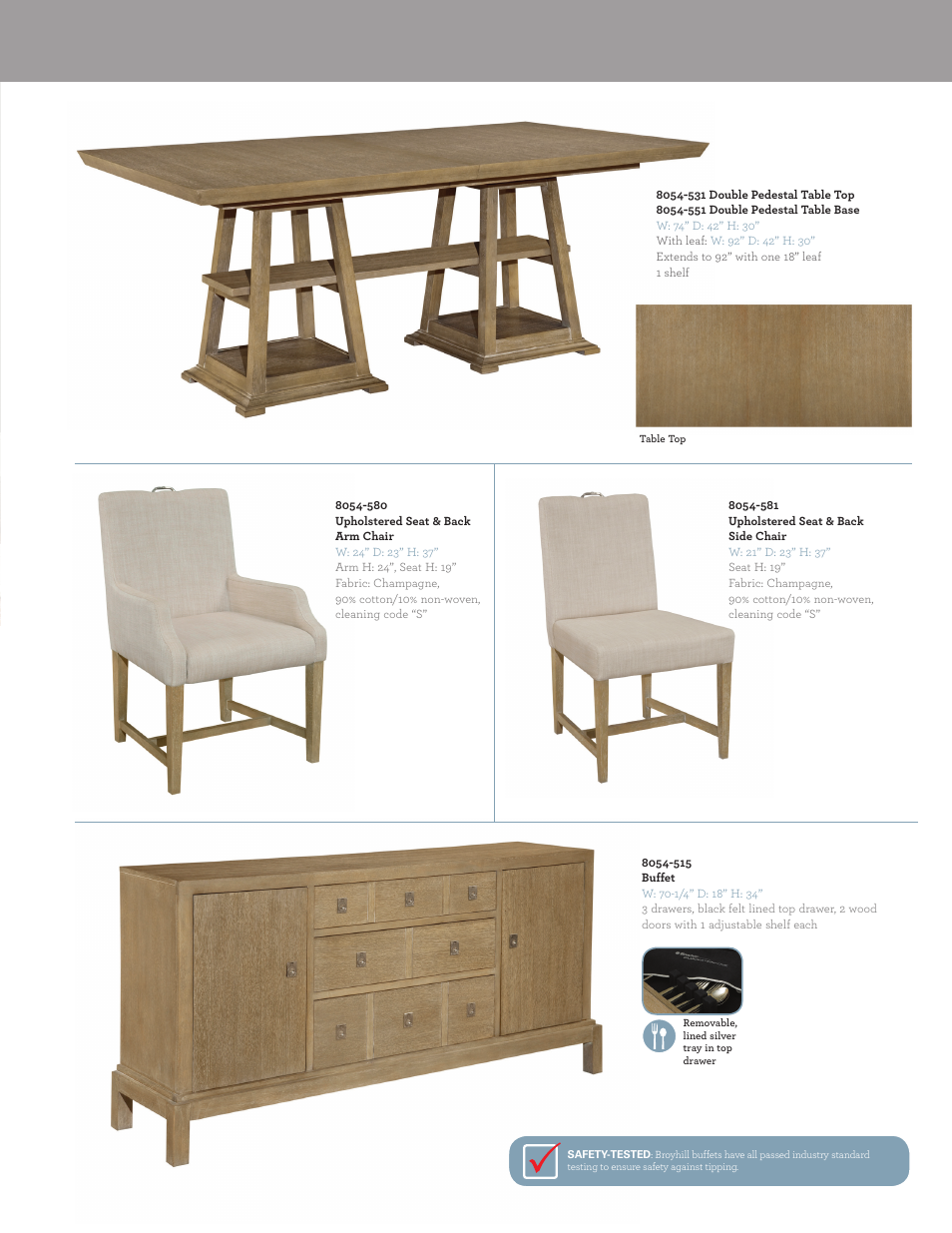 Broyhill HAMPTON BUFFET Product Details User Manual | Page 3 / 4