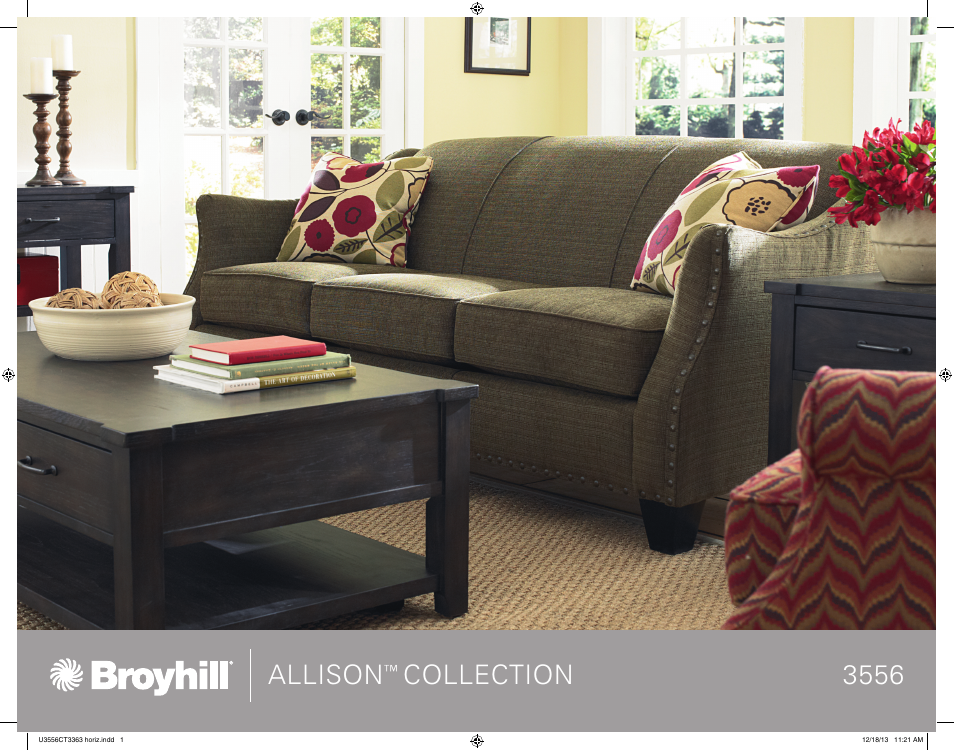 Broyhill ALLISON SOFA, CHAIRS, OTTOMAN Product Details User Manual | 2 pages