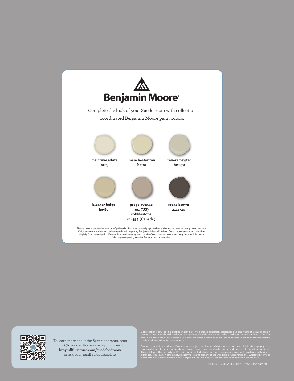 Broyhill SUEDE DRESSER MIRROR Product Details User Manual | Page 4 / 4