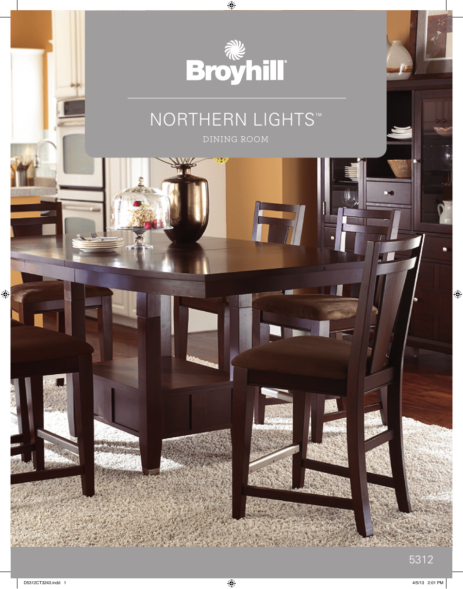 Broyhill NORTHERN LIGHTS DINING CHEST Product Details User Manual | 4 pages