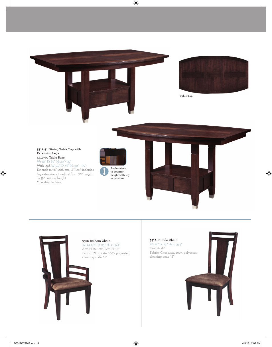 Broyhill NORTHERN LIGHTS DINING CHEST Product Details User Manual | Page 3 / 4