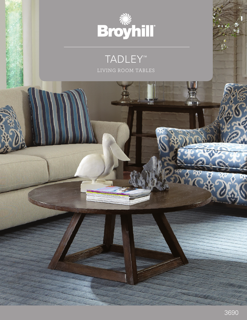 Broyhill TADLEY ROUND LAMP TABLE Product Details User Manual | 2 pages