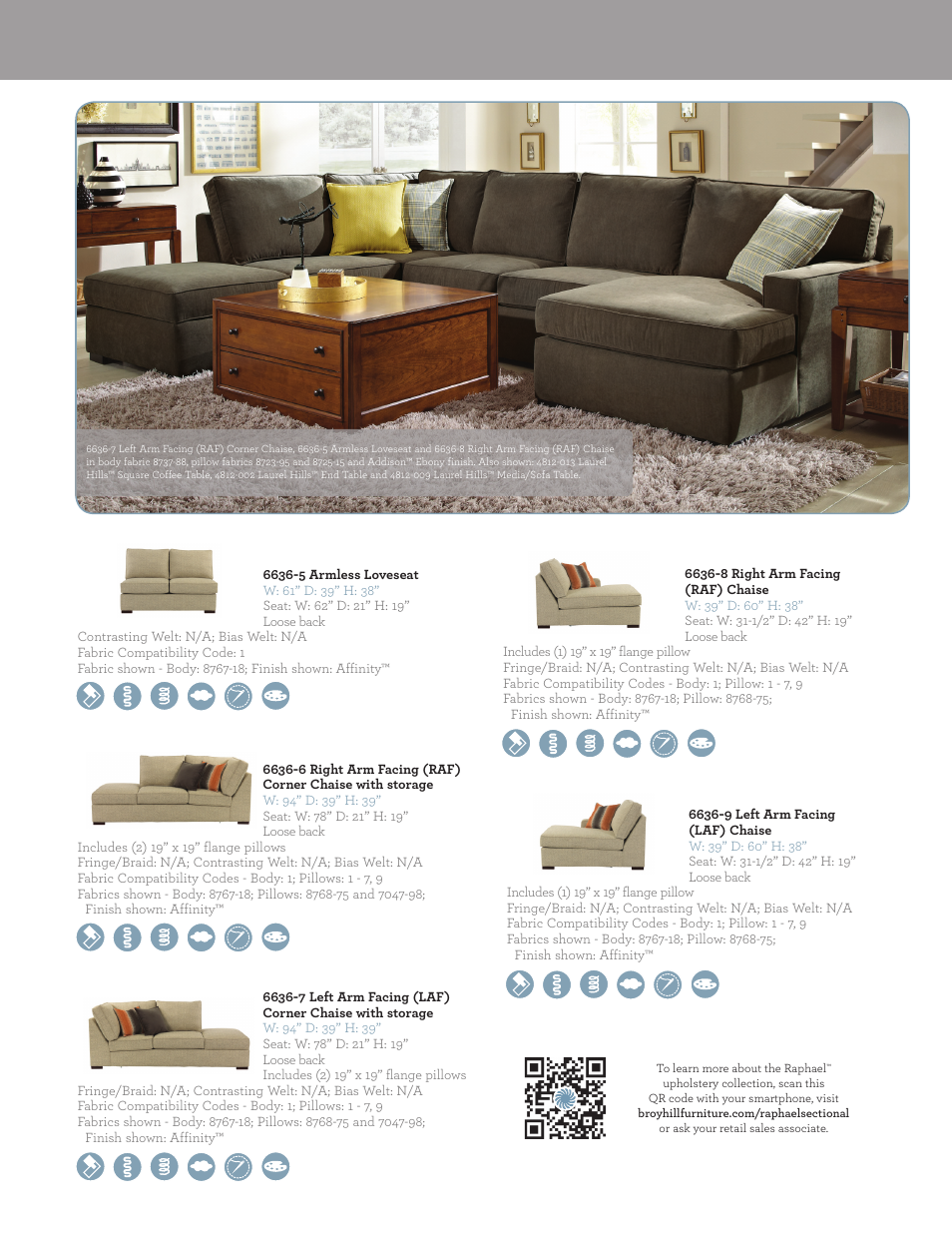 Broyhill RAPHAEL SECTIONAL Product Details User Manual | Page 3 / 4