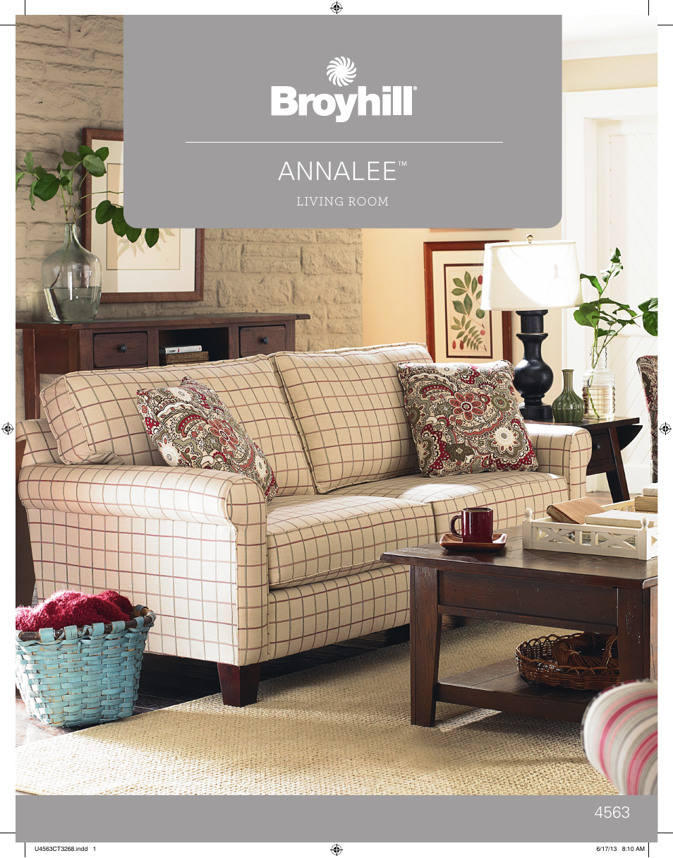 Broyhill ANNALEE APARTMENT SOFA Product Details User Manual | 2 pages