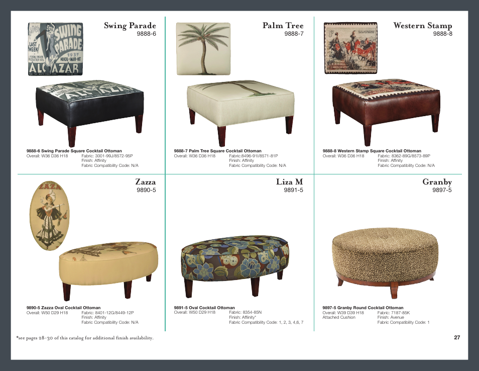 Swing parade, Palm tree, Western stamp | Zazza, Liza m, Granby | Broyhill BRIDGET SQUARE COCKTAIL OTTOMAN Product Details User Manual | Page 28 / 32