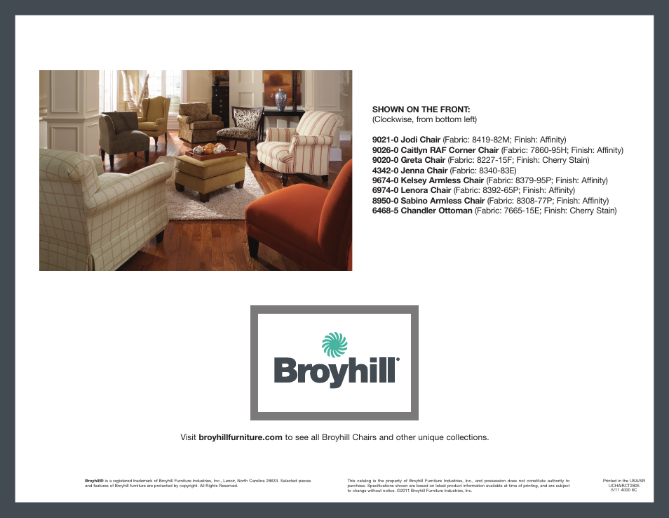 Broyhill BRIDGET SQUARE COCKTAIL OTTOMAN Product Details User Manual | Page 32 / 32