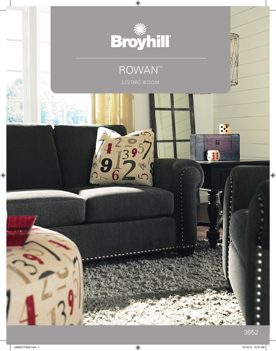 Broyhill ROWAN SOFA, CHAIRS Product Details User Manual | 2 pages