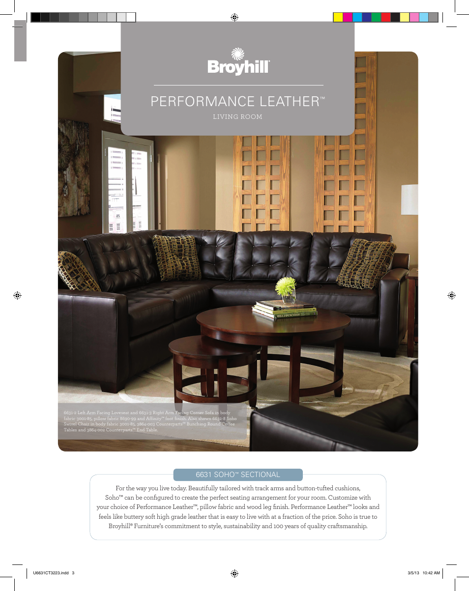 Broyhill SOHO SECTIONAL Product Details User Manual | 4 pages