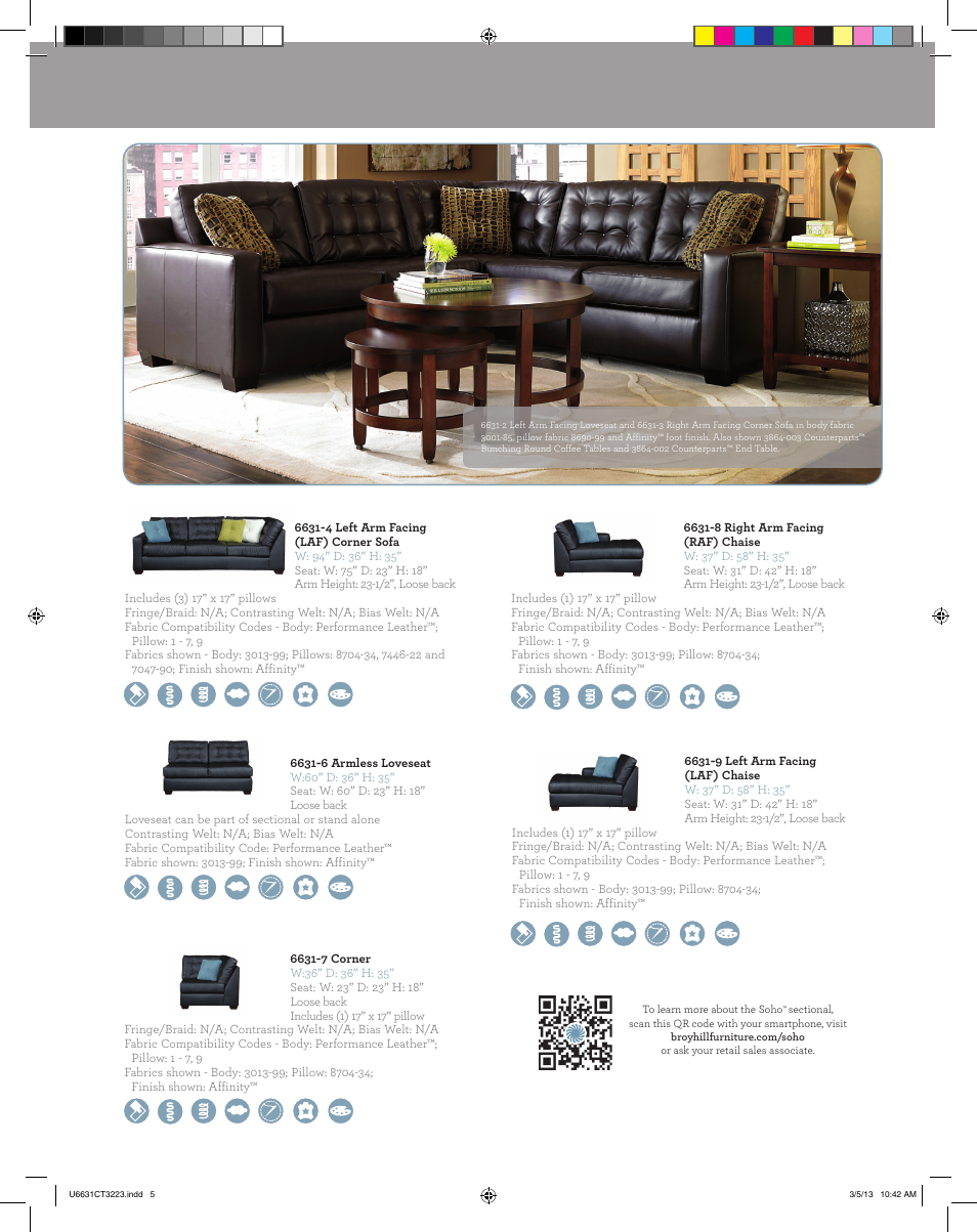 Broyhill SOHO SECTIONAL Product Details User Manual | Page 3 / 4