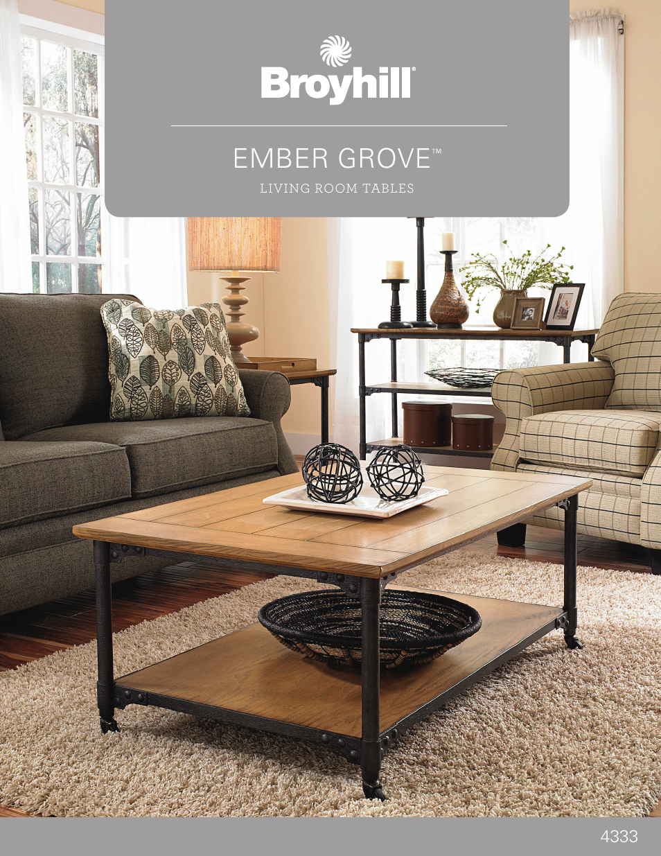 Broyhill EMBER GROVE TRAY TOP LAMP TABLE Product Details User Manual | 2 pages