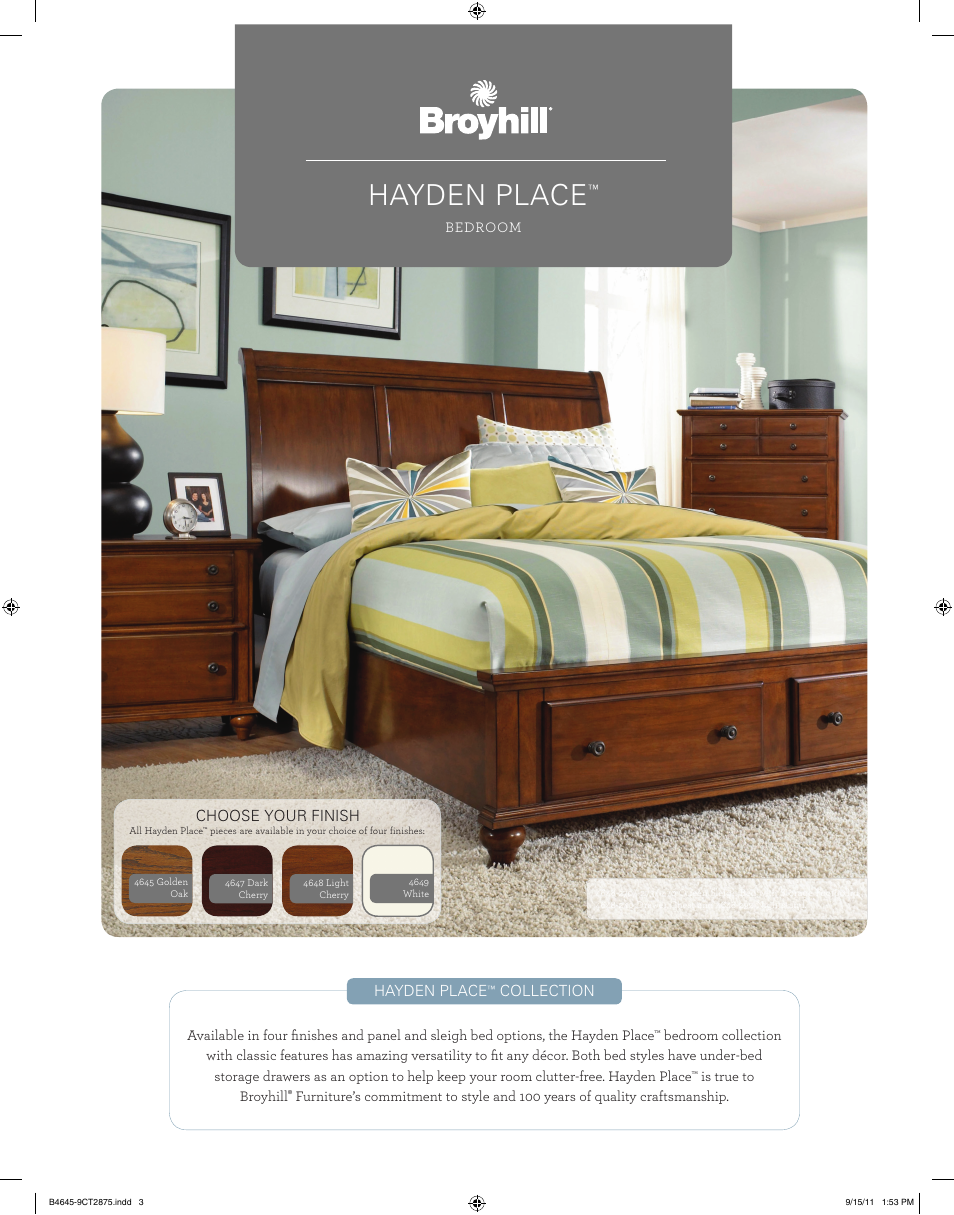 Broyhill HAYDEN PLACE ARCHED MIRROR Product Details User Manual | 4 pages