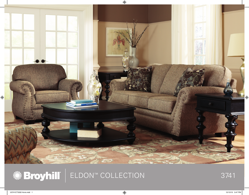 Broyhill ELDON SOFA, CHAIRS, OTTOMAN Product Details User Manual | 2 pages