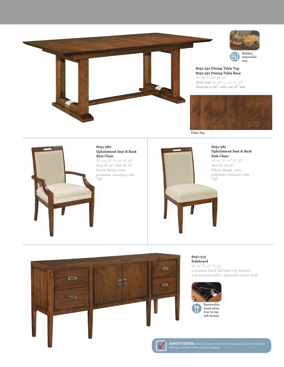 Broyhill SUEDE SIDEBOARD Product Details User Manual | Page 3 / 4