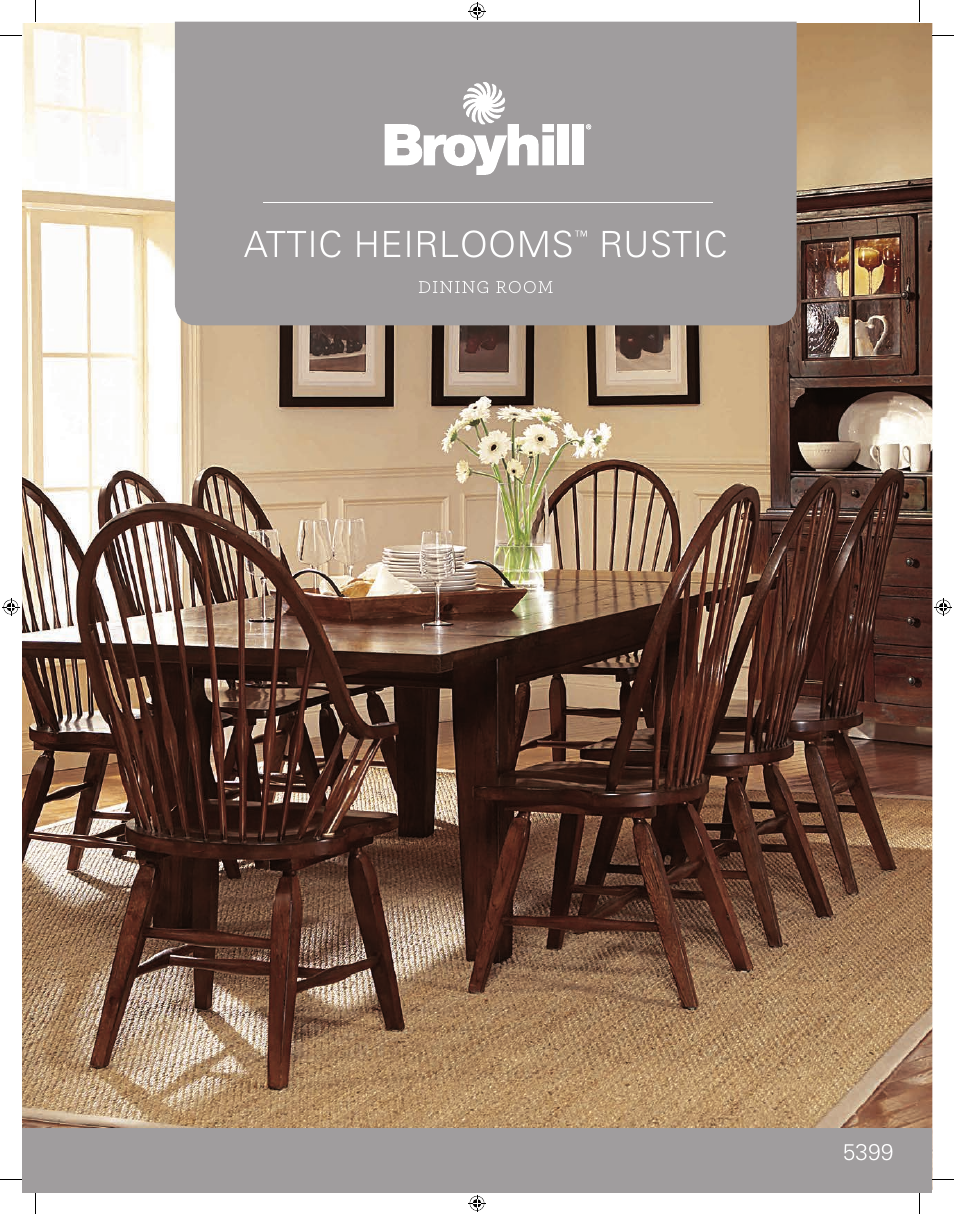 Attic heirlooms, Rustic | Broyhill ATTIC HEIRLOOMS CHINA BASE AND DOOR HUTCH Product Details User Manual | Page 5 / 8