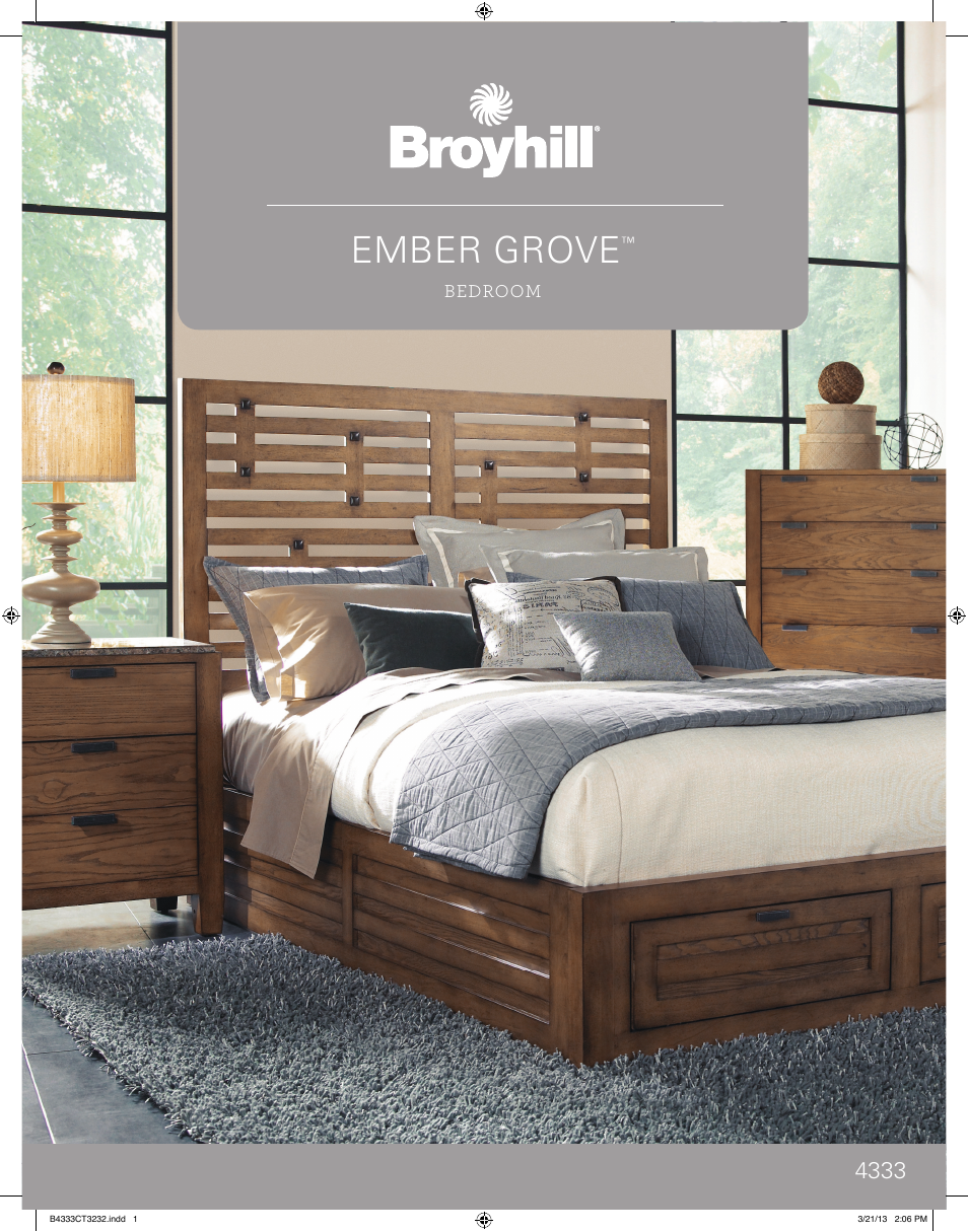 Broyhill EMBER GROVE SLAT DRESSER MIRROR Product Details User Manual | 4 pages