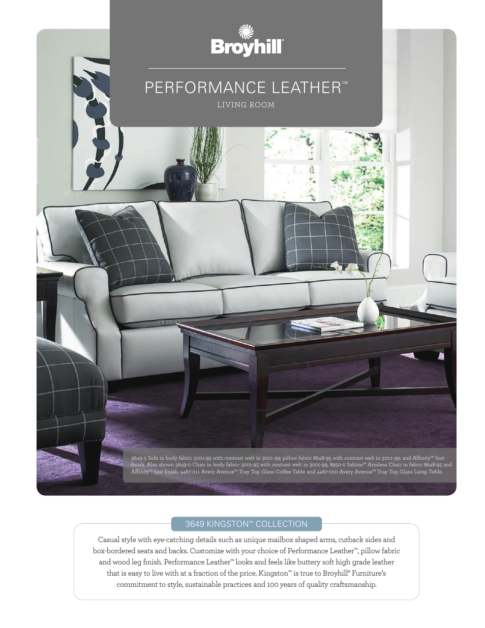 Broyhill KINGSTON SOFA, CHAIRS Product Details User Manual | 2 pages