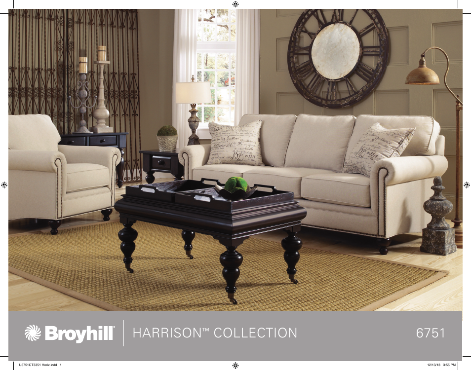 Broyhill HARRISON SOFA, CHAIRS, OTTOMAN Product Details User Manual | 2 pages