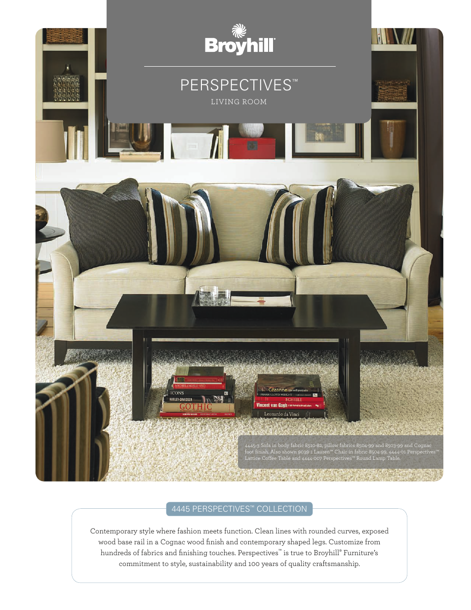 Broyhill PERSPECTIVES LEATHER OTTOMAN Product Details User Manual | 4 pages