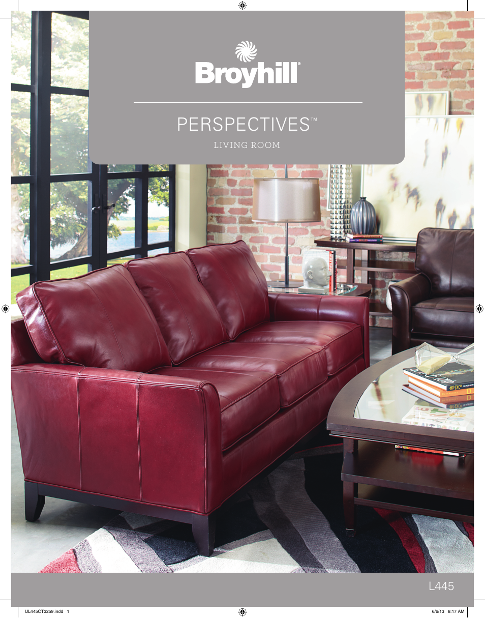 Perspectives, L445 | Broyhill PERSPECTIVES LEATHER OTTOMAN Product Details User Manual | Page 3 / 4