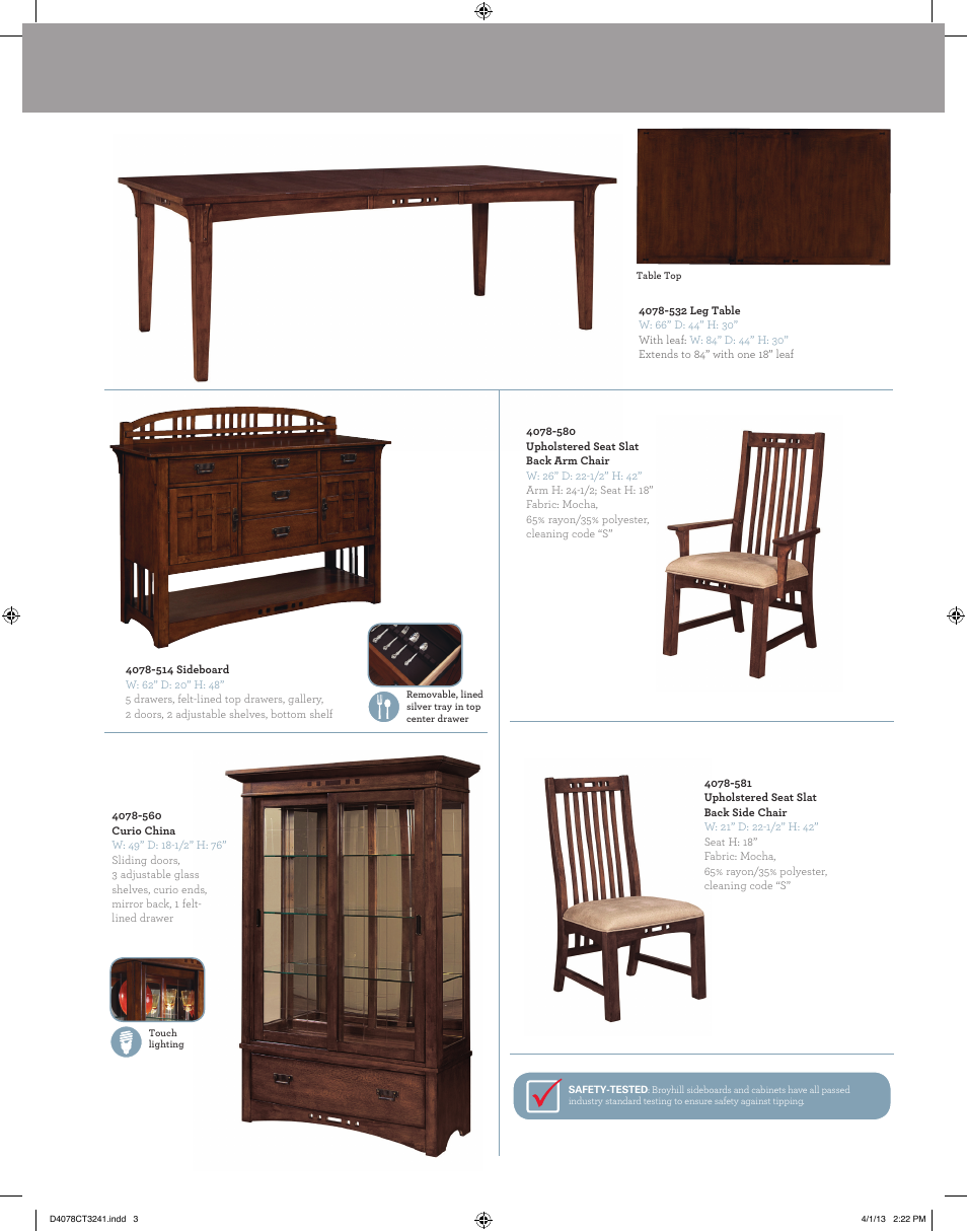 Broyhill ARTISAN RIDGE SIDEBOARD Product Details User Manual | Page 3 / 4